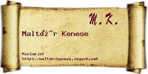 Maltár Kenese névjegykártya